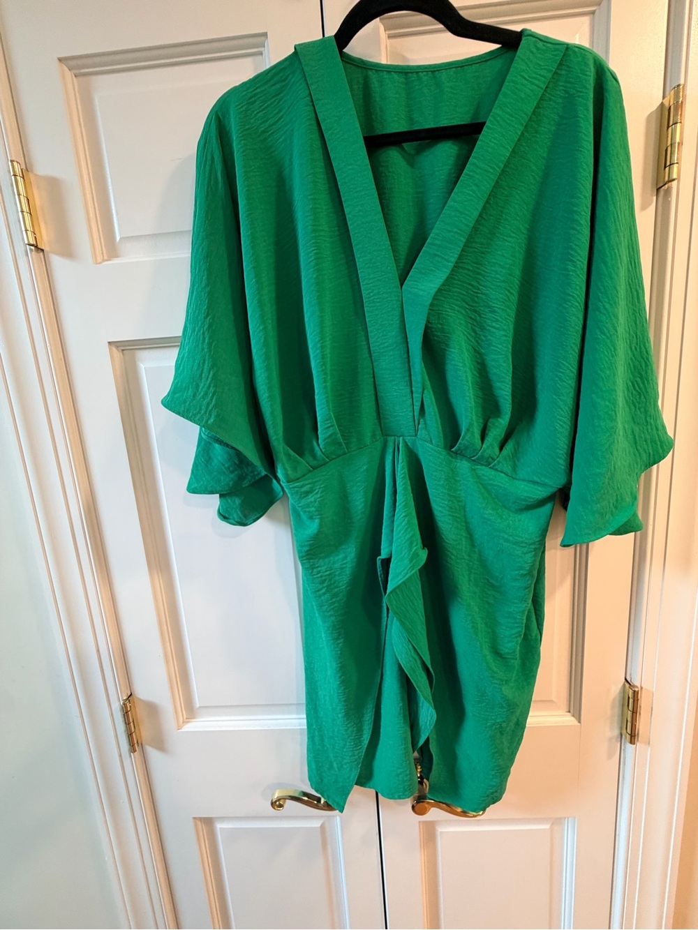 Cupshe Emerald Green dress with Ruffle Front